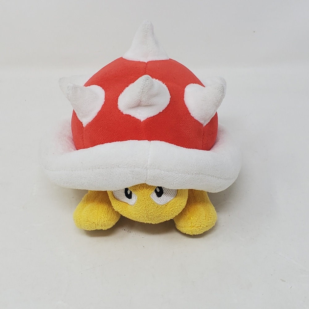 Nintendo Super Mario Licensed Spiny Spiked Shell 5 Inch Plush Red Official 2015